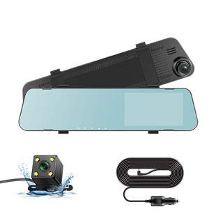4.19 inch 4.3 HD 1080p dual lens GPS Taiwan electronic dog rearview mirror driving recorder cardvr