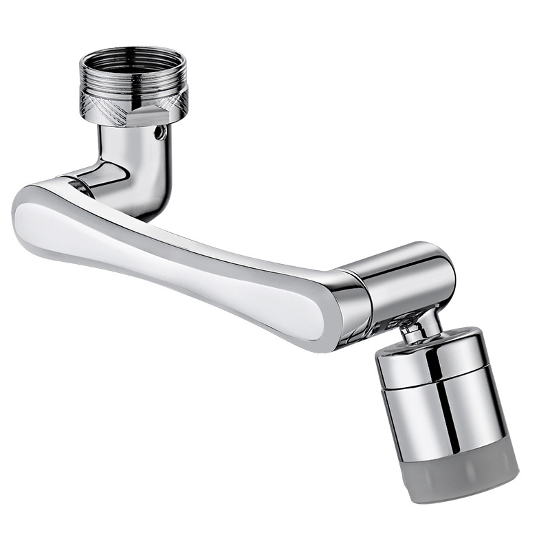 Faucet universal extender bubbler 1080 degrees lifting splash-proof washing rotary machine extension mechanical arm water nozzle