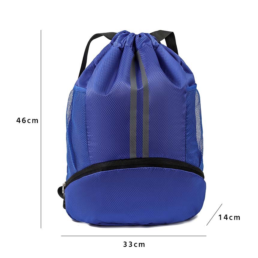 New Large Basketball Bag Dry and Wet Separate Swimming Bag with Shoe Bin Football Bag Bundle Pocket Backpack Travel Storage Bag