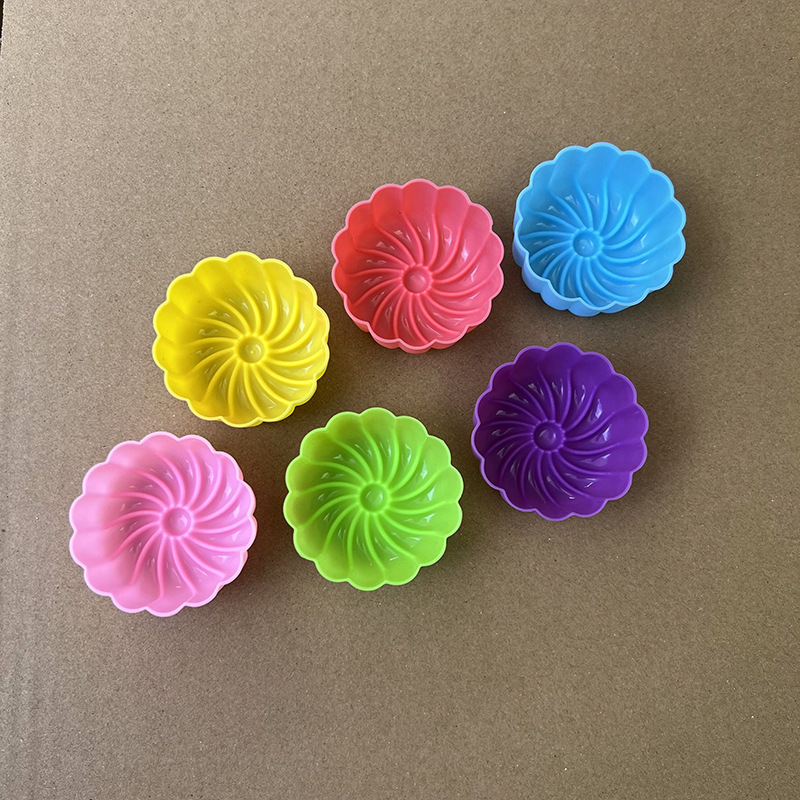Spot 5cm Pumpkin Flower Mafen Cup Egg Rice Cake Mold Jelly Pudding Baking Mold Food Grade Silicone Mafen Cup