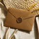 1 linen brown envelope