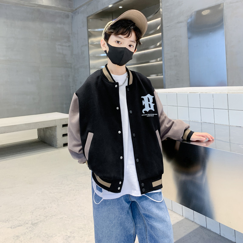 童裝男童秋裝棒球服外套2023新款中大童春秋款炸街上衣兒童衣服潮