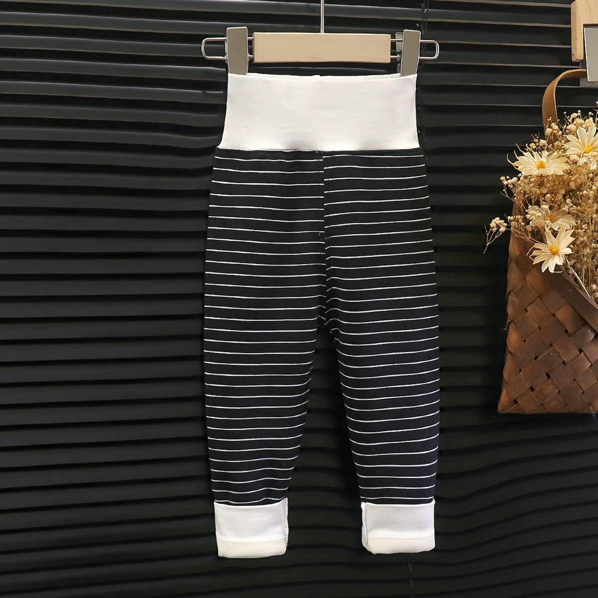 Autumn and Winter Children's fleece-lined warm pants thickened boys' and kids' fleece pants girls' bottoming pants cartoon high waist pajama pants
