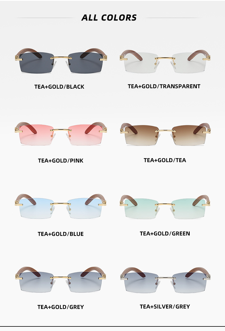 New fashion sunglasses men's ultra-clear frameless sunglasses marine diamond trimming trend cross-border wholesale 7533_voghion.com
