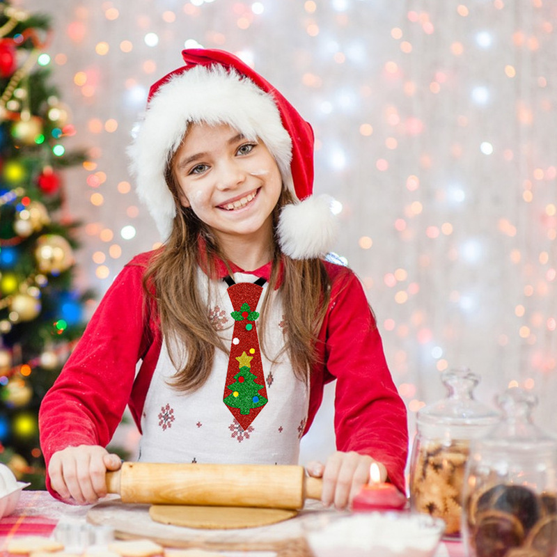 アマゾンの新しいフェルトクリスマスネクタイクリスマス装飾品雪だるまヘラジカクリスマスツリーネクタイパーティー装飾|undefined