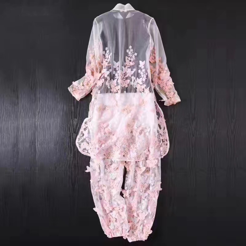 New butterfly fabric DIY handmade embroidery cloth patch order flower fashion fabric water soluble mesh embroidery lace