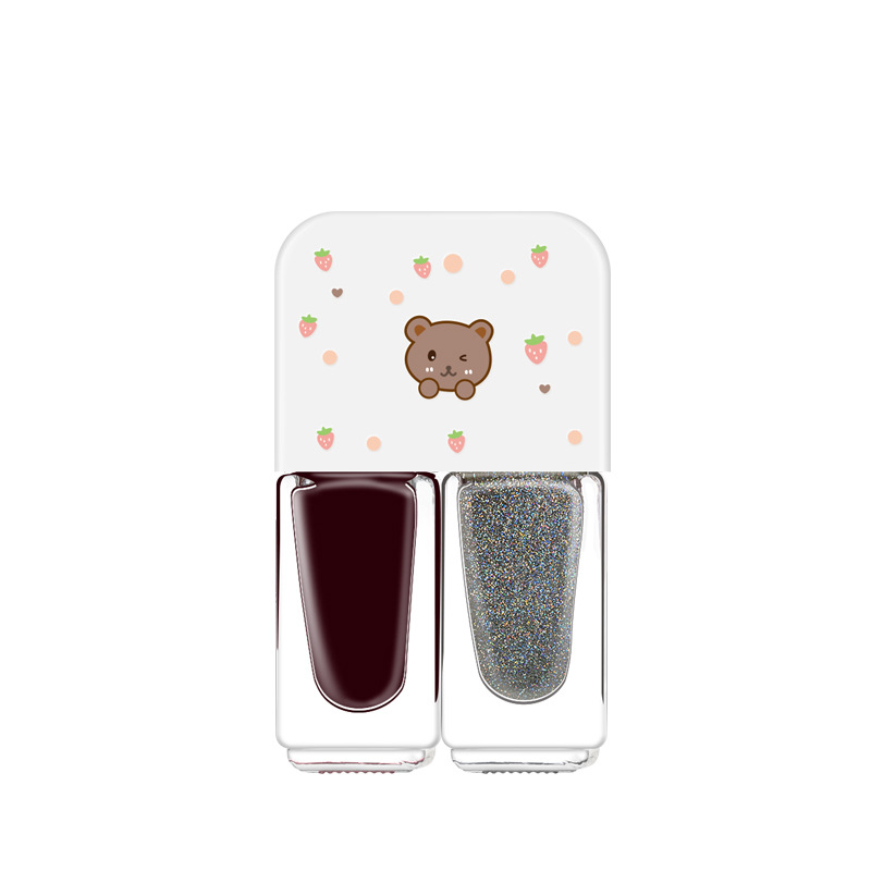 Pregnant women and children can use nail polish tasteless tear pull free baking quick dry water health students white nail art set