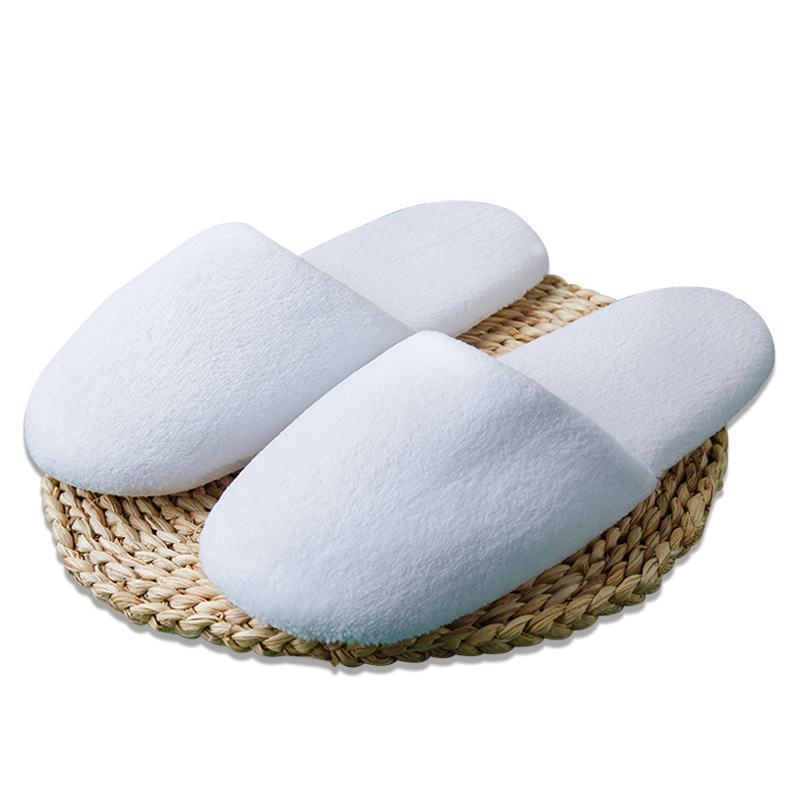 Wholesale seven-star hotel slippers travel home hospitality B & B beauty salon thickened non-slip bread slippers manufacturer