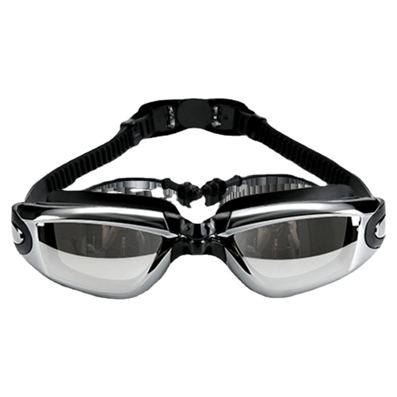 Yuke factory direct selling swimming goggles HD waterproof anti-fog men's and women's large frame electroplating swimming goggles swimming glasses wholesale