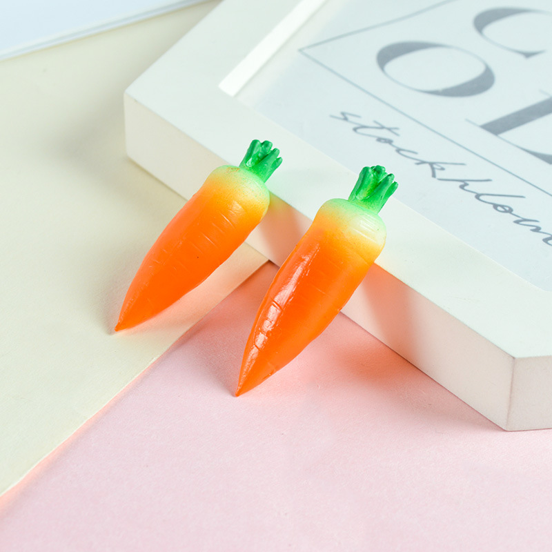 PVC simulation miniature mini carrot model vegetable food food play diy keychain pendant accessories material