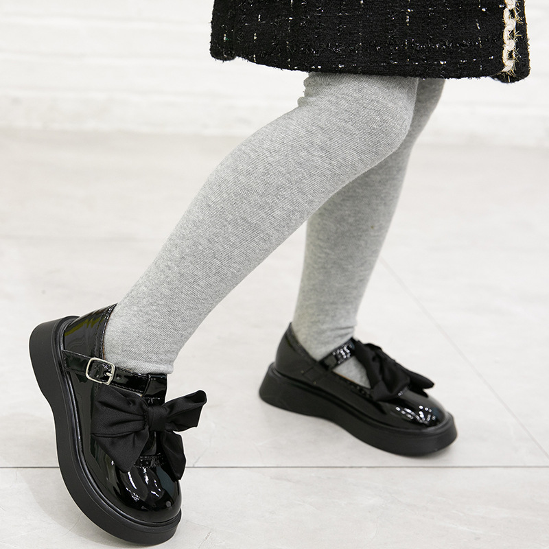Girls Leather Shoes 2024 Spring New Fashion Children's Shoes Little Girl Princess Shoes JK Children's Shoes Black Shoes