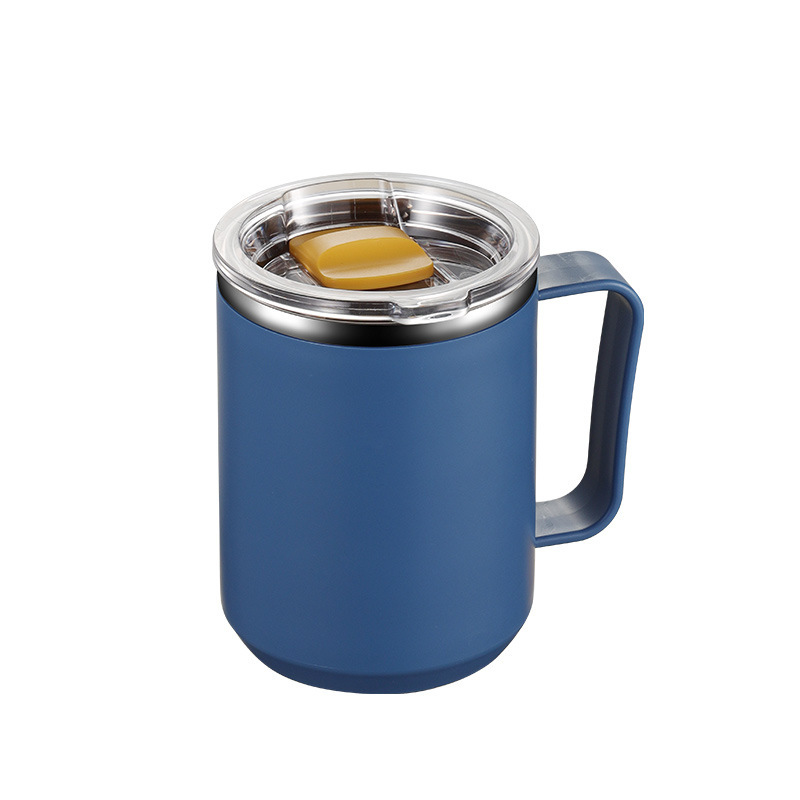 Mug 304 Stainless Steel Portable Coffee Cup with Lid Sealed Cup Household Drinking Cup Office Thermos Cup