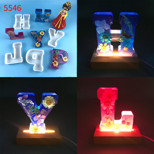 Large and small letters silicone mold thickened 3.6cm gypsum mold diy birthday wedding letter decoration epoxy mold