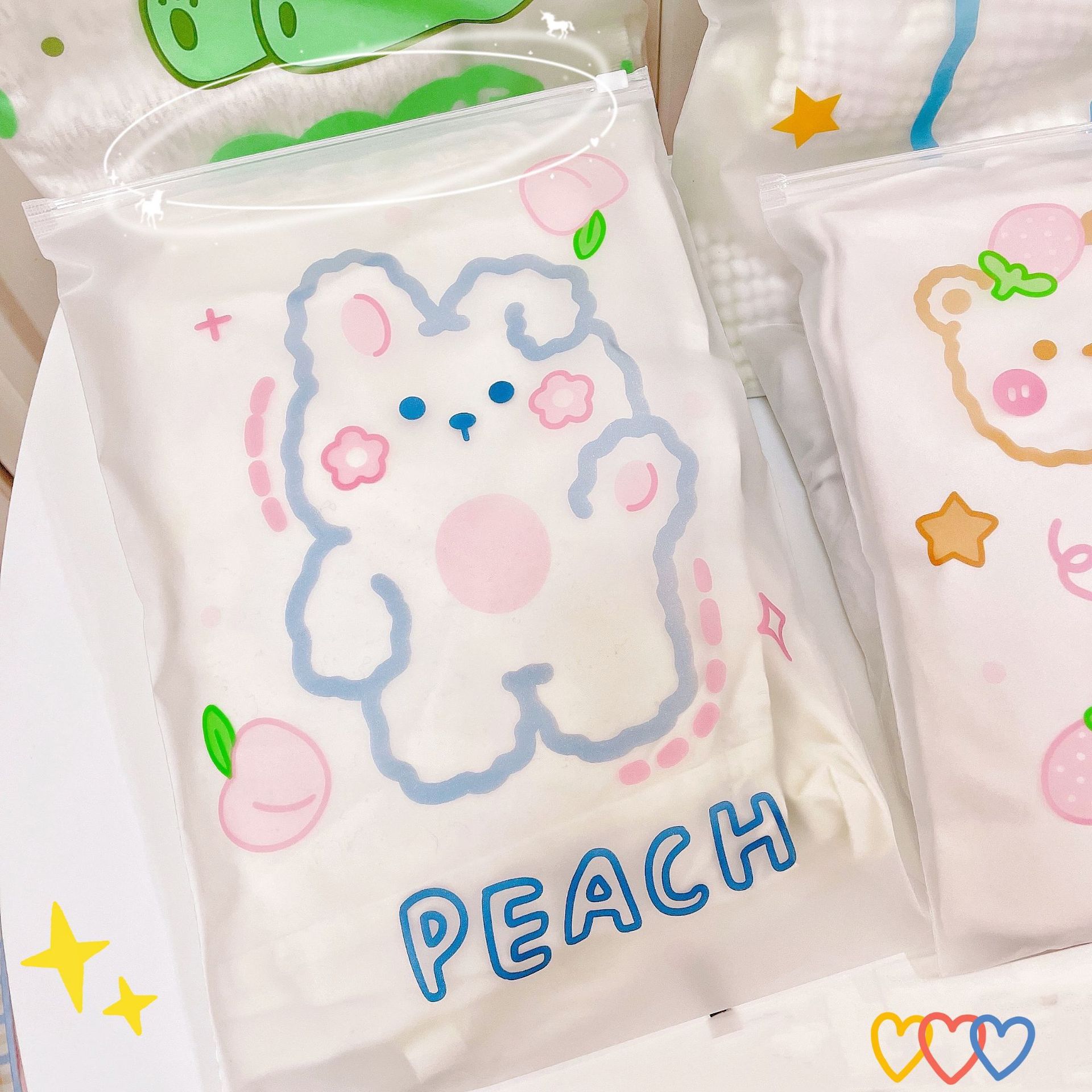 Cartoon Travel Portable Storage Bag Luggage Packing Bag Underwear Sealing Bag Thickened Waterproof Plastic Bag