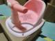 Five-star bath stool pink (with smiley face)