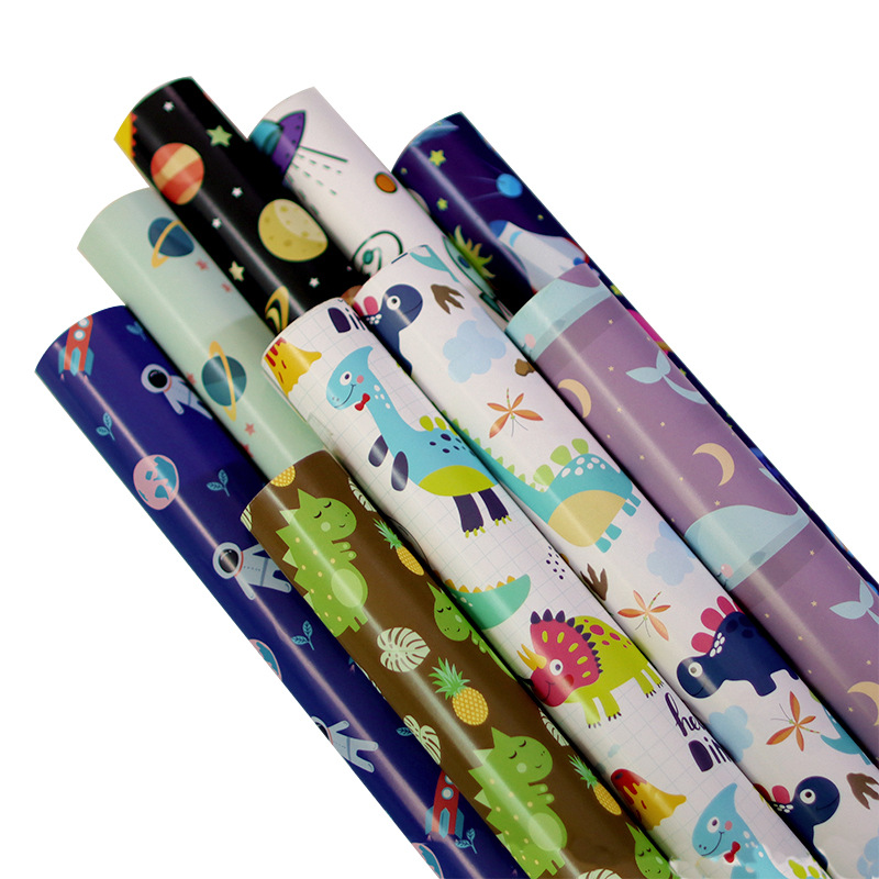 Universal Glossy Coated Paper Gift Paper Space Star Star Boys and Girls Birthday Gift Wrapping Paper Book Cover