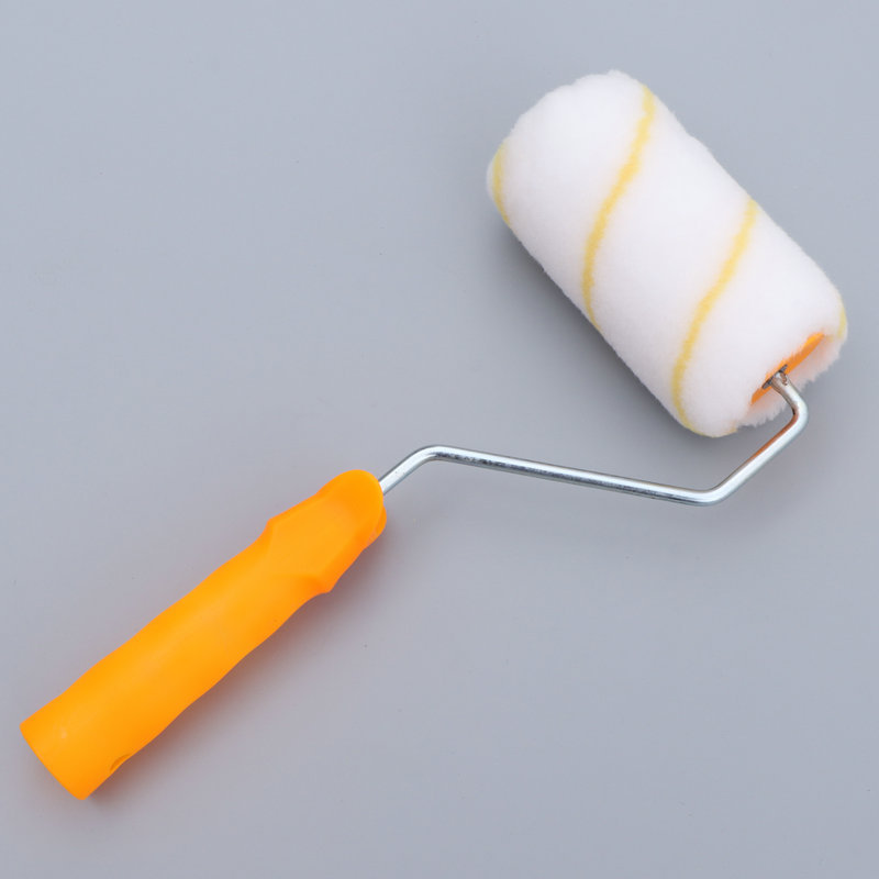 Factory wholesale large handle no dead angle roller brush yellow strip 4-inch 6-inch 8-inch 9-inch roller brush paint roller