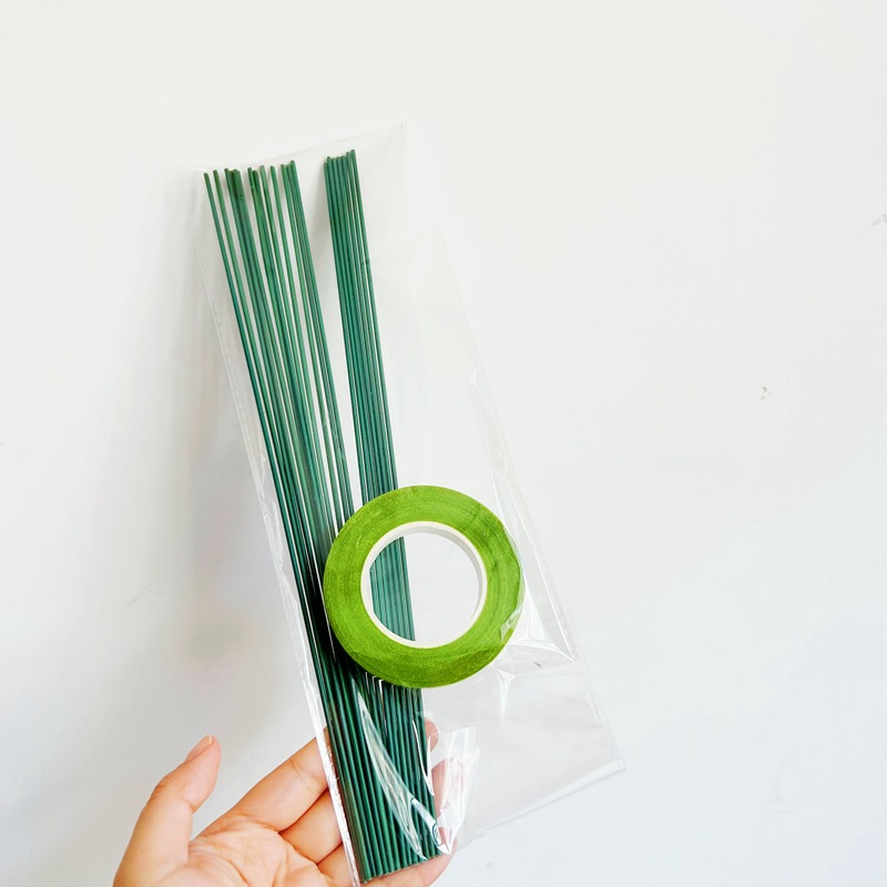 Floral tape DIY Tulip twist Rod rose bouquet packaging handmade material simulation Green Paper Tape 1 roll
