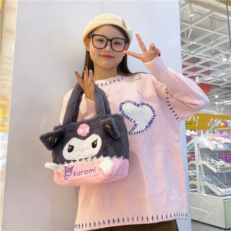 新品サンリオ漫画バッグワンショルダーバッグぬいぐるみバッグクロミハンドバッグクラッチ人形ハンドバッグ|undefined