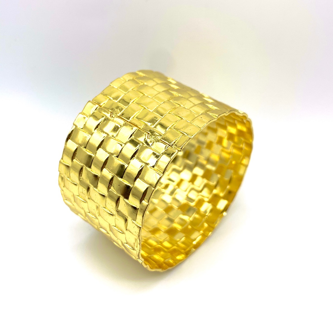 Hotel Plaid gold napkin buckle napkin ring hotel model room supplies party holiday wedding towel ring