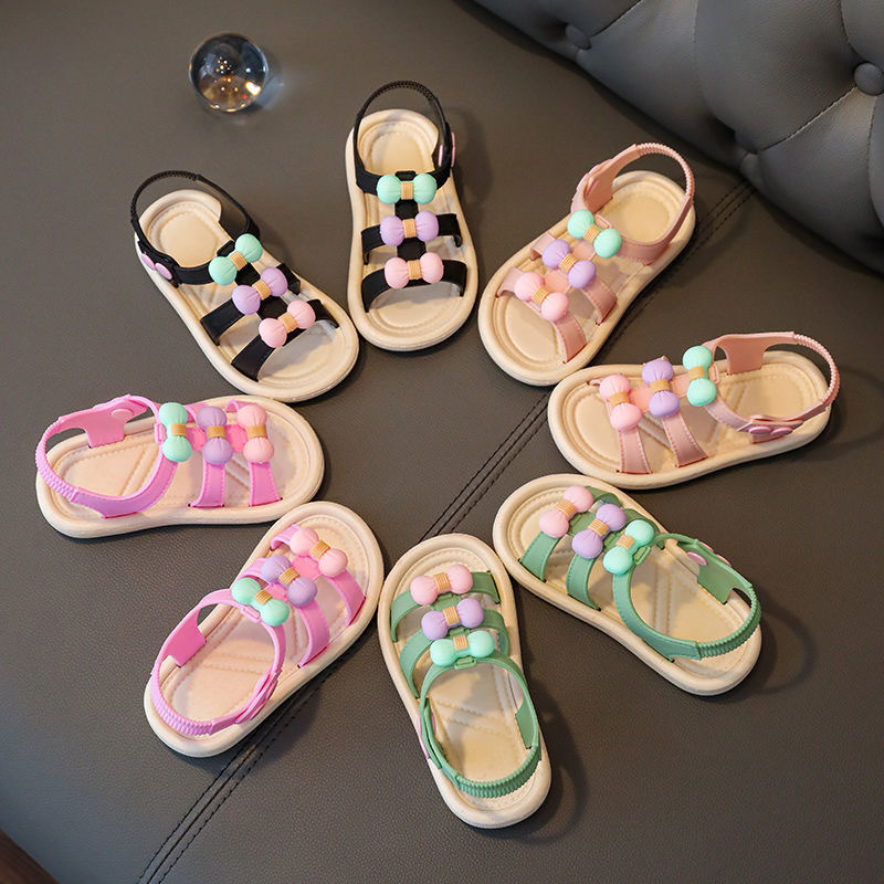 Girls Sandals 2023 New Little Girl Fashion Sequin Princess Shoes Summer Soft Sole Beach Shoes Children Sandals Women
