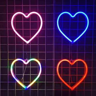 Cross-Border LED small love neon lights modeling lights proposal birthday atmosphere lights room decoration bedroom layout