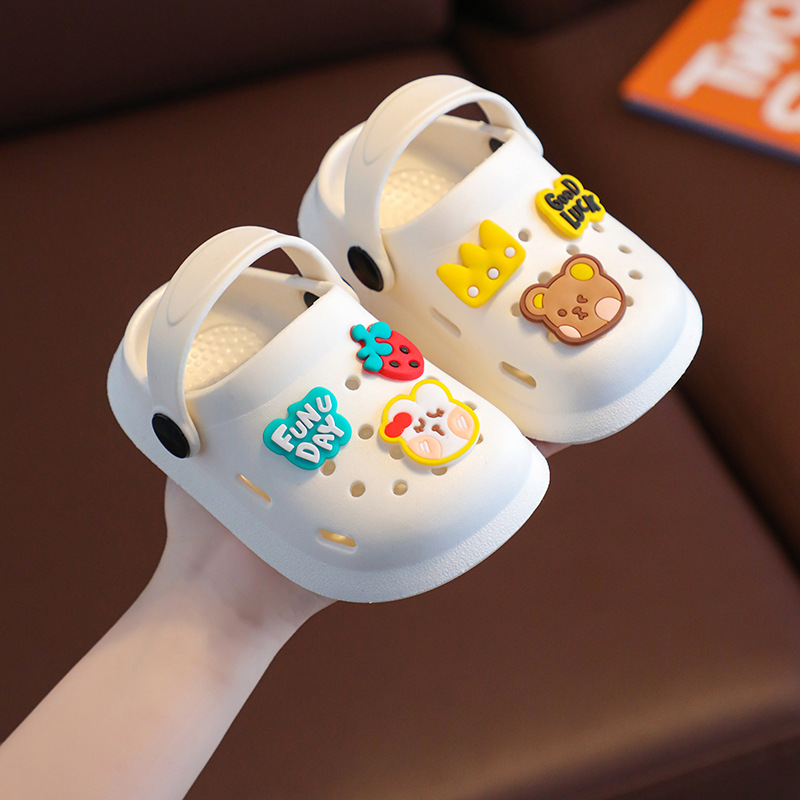 Children's Slippers Summer Boys and Girls Cartoon Cute Non-slip Baotou Cave Shoes Baby Slippers