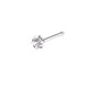 Straight pentagram White zirconium nose nail