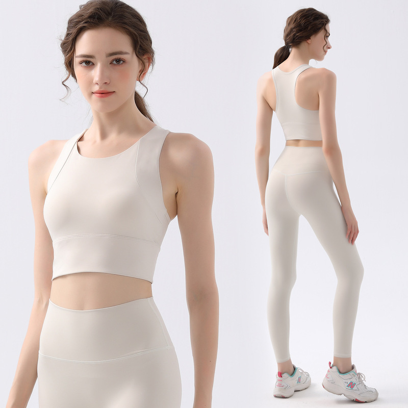 夏の新型ヨガ服ファッション薄タイプの専門ベスト防震外着美背高強度運動フィットネススーツ|undefined