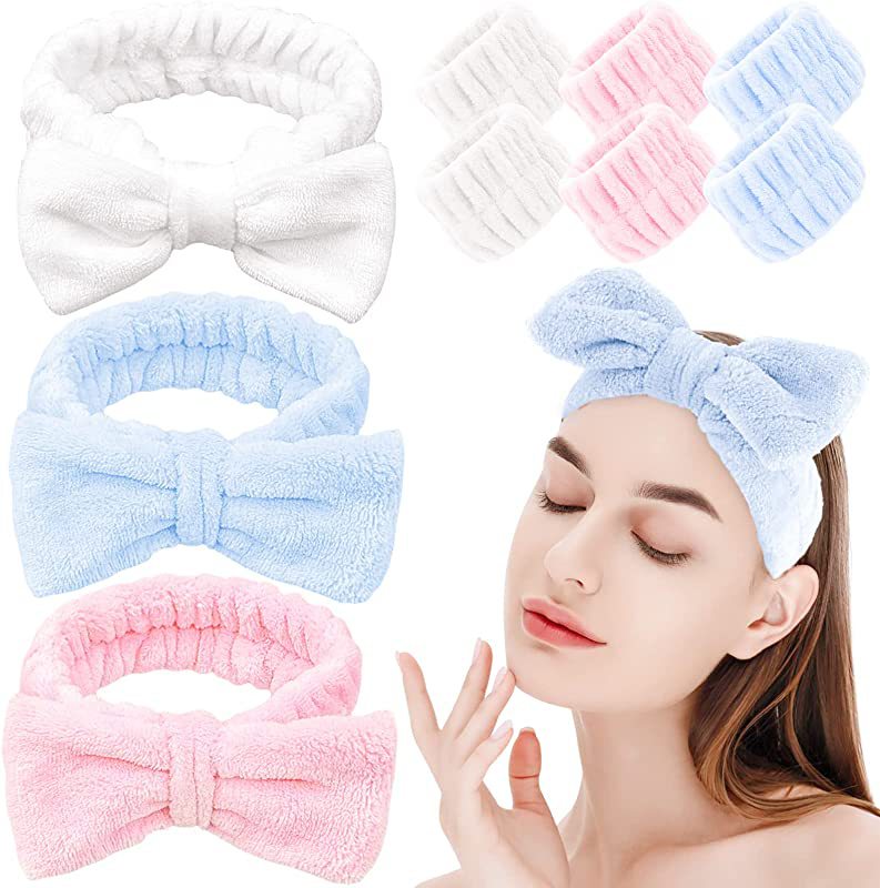 Simple Korean Style Bow Headband Wrist Band suit Women's Wash Beauty Headband Wrist Band Wrist Band Hair Accessories