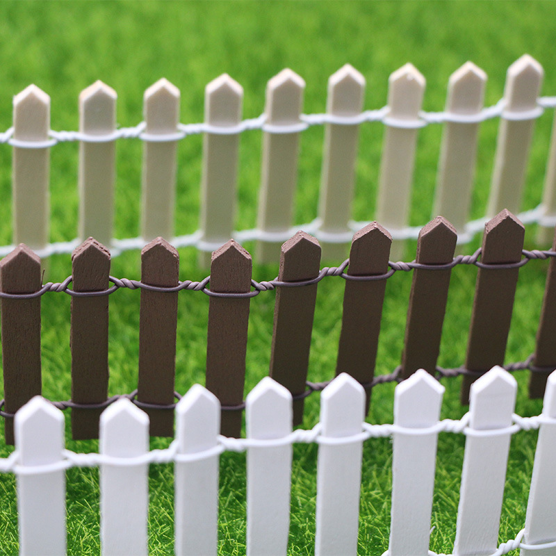 zakka micro landscape fence doll house gardening decoration fence fleshy wooden fence ornaments 5*90cm