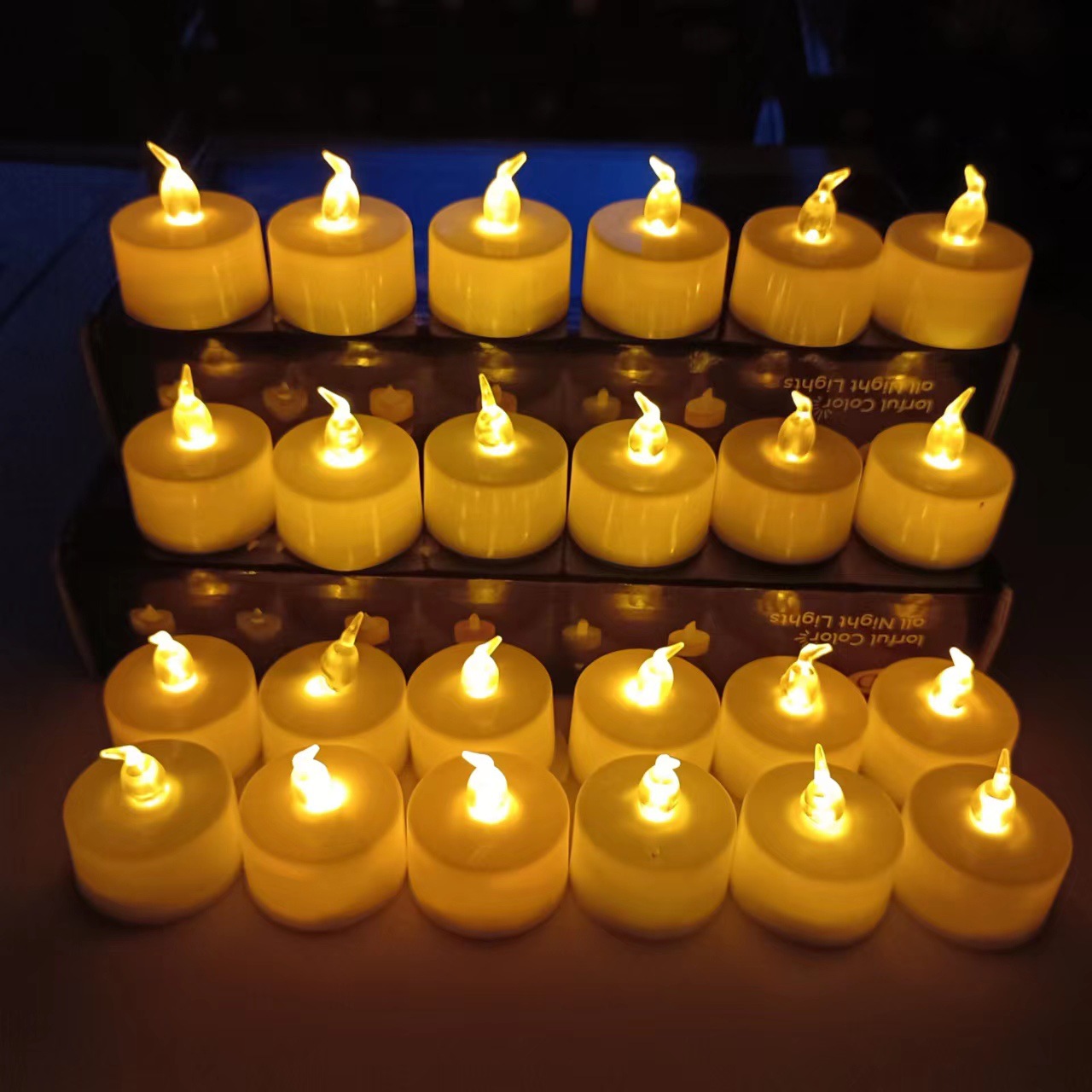 Electronic tea wax CR2032 electronic candle light LED simulation candle birthday Christmas festival atmosphere layout supplies