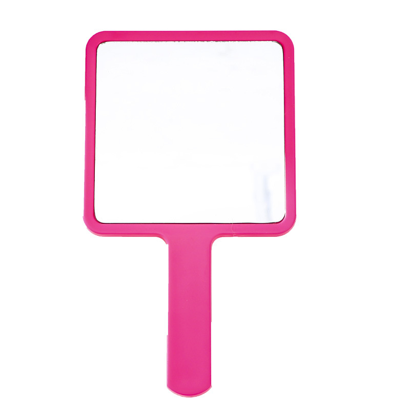 South Korea ins handle cosmetic mirror square portable handheld beauty salon small Mirror printed LOGO wholesale