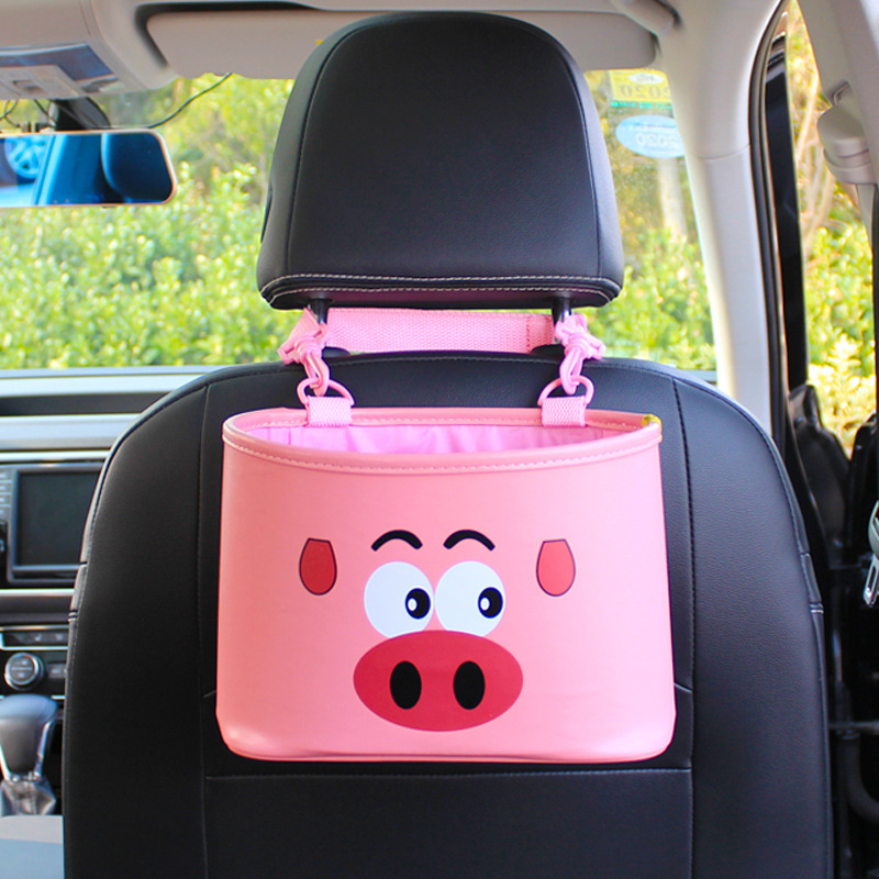 Car Paper Towel Hanging Bag Car Paper Box Hanging Type Internet-famous Creative Cute Doll Car Bag Car Interior and Car Decoration