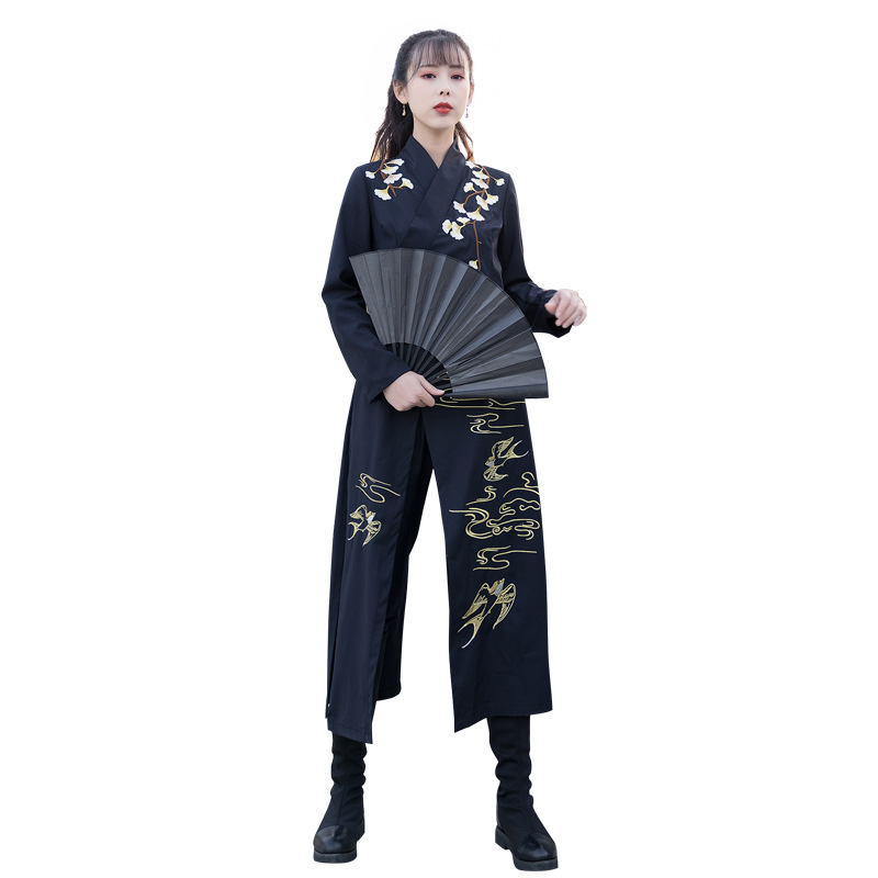 5688 Real Shot Spring and Summer New Thin Improved Pair Long Shirt Pants Daily Couple cp Stage Clothing
