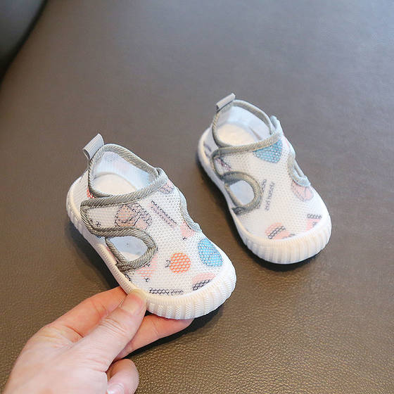 Summer 0-1-3 years old baby net shoes 2 boys soft bottom breathable toddler shoes baby girl non-slip single-layer shoes baby sandals