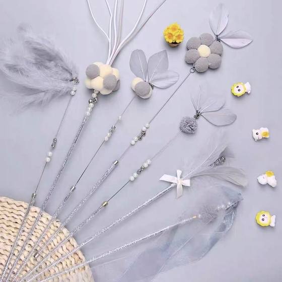 Fairy cat stick bell sound toy feather cat stick cat toy pet handmade toy factory wholesale