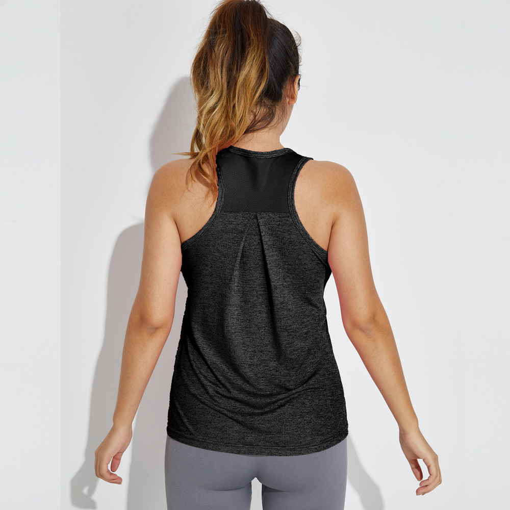 Loose Sports Top Women's Slim Yoga Sleeveless Mesh Beautiful Back Vest Running Training Fitness Vest Summer