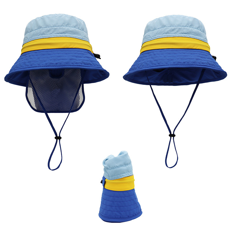 Cross-border new neck protection children and girls basin hat sunscreen sunshade baby fisherman hat summer baby hat a generation of hair