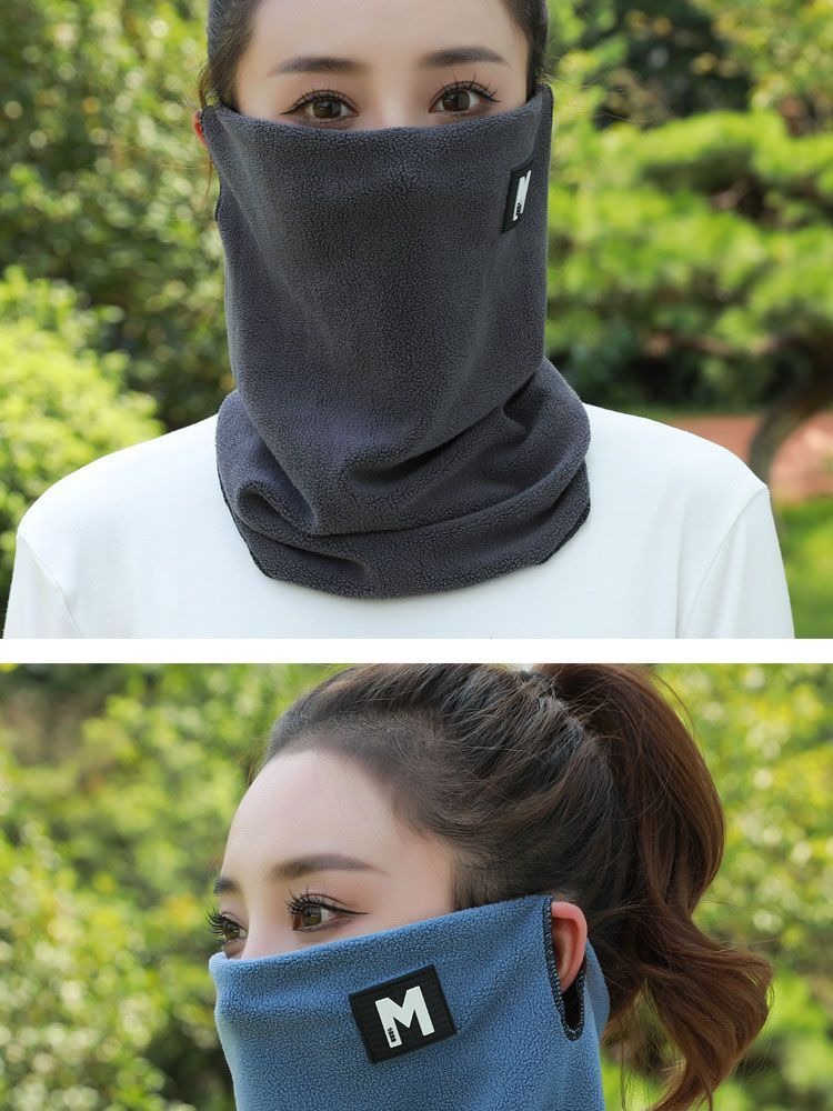 Autumn and Winter mask men and women thickened extra large riding neck neck protection windproof cold-proof Korean style cold-proof mask Scarf mask_voghion.com