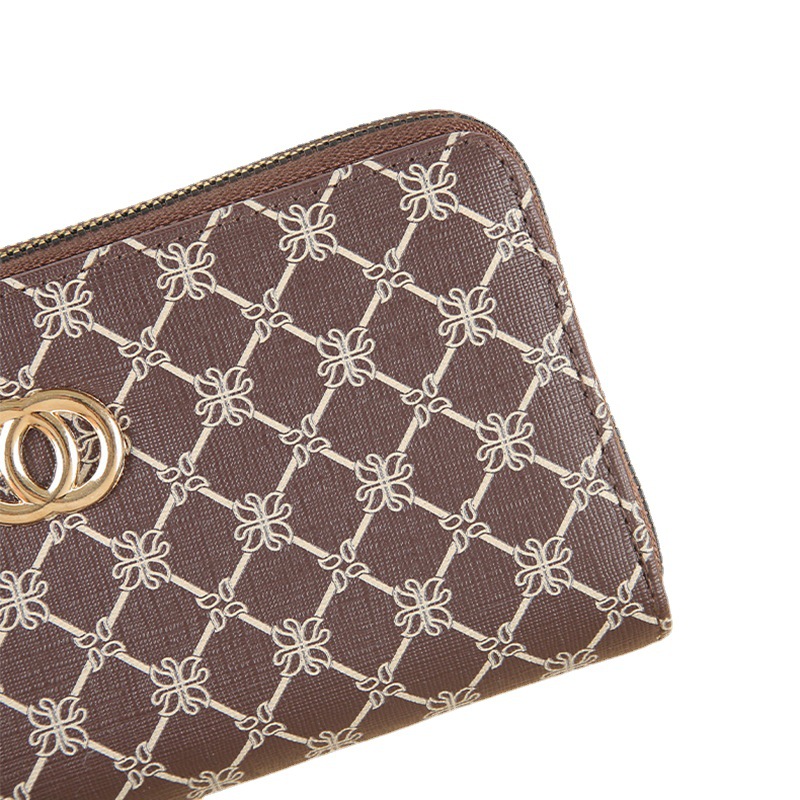 Fashionable Large Capacity Women's Double Zipper Clutch Bag Multi-functional Double-layer Pretty Women's Wallet Mobile Phone Bag