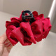 Wine red satin wave dot cloud clip