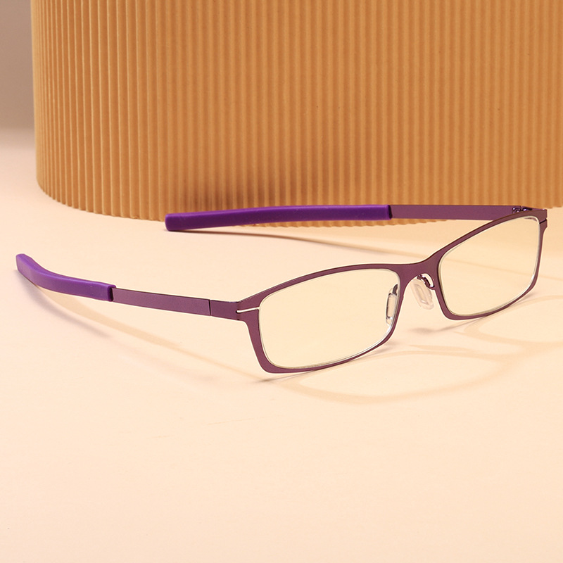 Douyin Same Style Steel Ultra Light Anti-Blue Light Presbydering Glasses Men's and Women's Box Metal High-Definition Presbydering Glasses Box 860