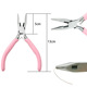 Powder handle pointed nose pliers (with teeth)