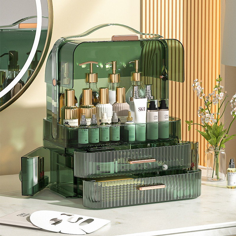 Internet celebrity cosmetics storage box desktop dustproof drawer large capacity organizing box multifunctional skin care products storage box