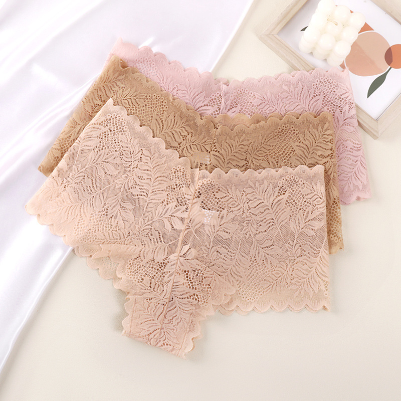 Cross-border explosions V-shaped low waist lace underwear women sexy eBay solid color briefs comfortable ladies underwear wholesale