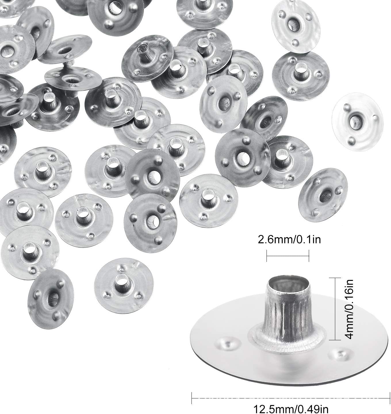 Galvanized Candle Core Base Round Candle Core Base diy Aromatherapy Candle Small Iron Wax Core Base