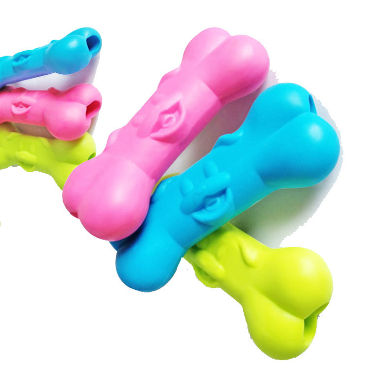 Factory wholesale pet toy TPR dog face bone molar dog training interactive relieving stuffy dog training dog bite-resistant dog toy