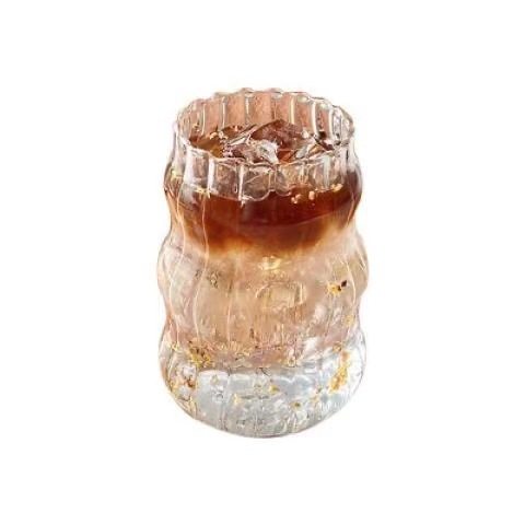 New transparent glass cloud Cup household milk breakfast cup ice American latte cup juice cold drink drinking cup