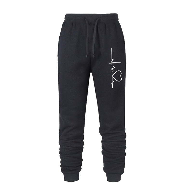 wish AliExpress autumn and winter muscle fitness men's pocket tights sports running fitness casual fleece-lined trousers